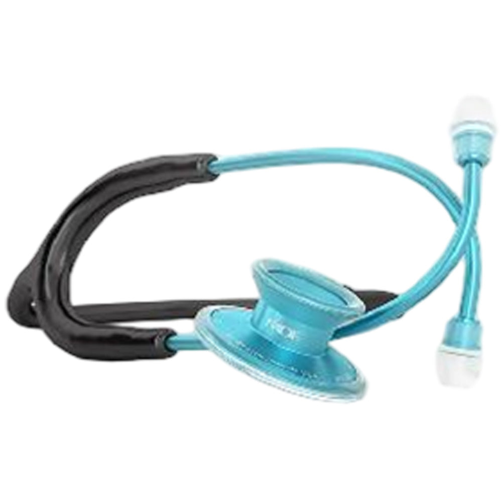 MDF Instruments, Acoustica Lightweight Stethoscope for Doctors, Nurses, Students, Home Health Use, Adult, Dual Head, Black Tube, Black Chestpiece-Headset, MDF747XPBO