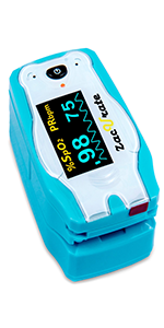 Zacurate Pro Series 500DL Fingertip Pulse Oximeter Blood Oxygen Saturation Monitor with Silicone Cover, Batteries and Lanyard (Royal Black)