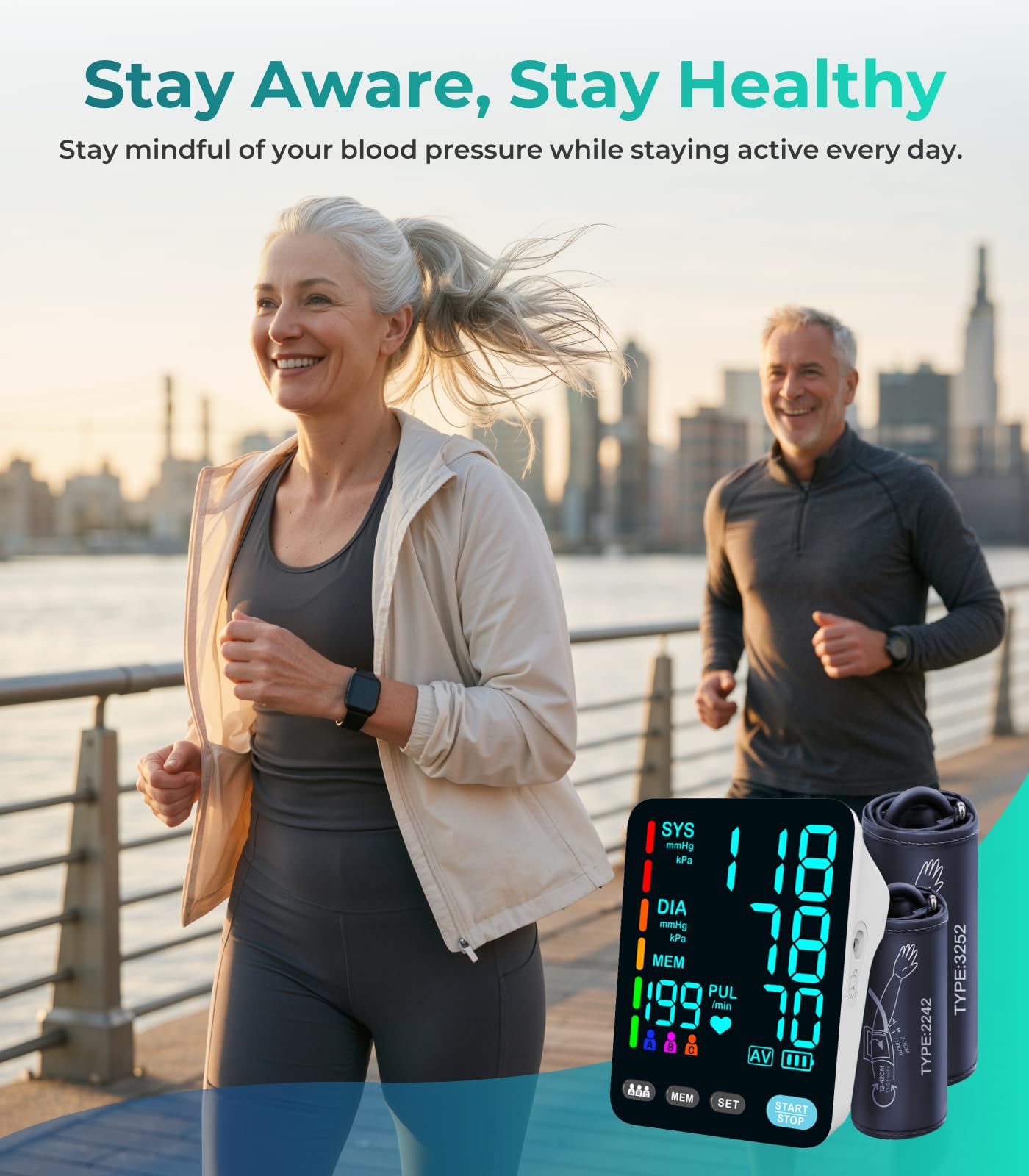 Blood Pressure Monitor, Automatic Upper Arm Blood Pressure Monitors for Home Use, 2 Blood Pressure Machine Fists (9-17 Inch and 13-21 Inch