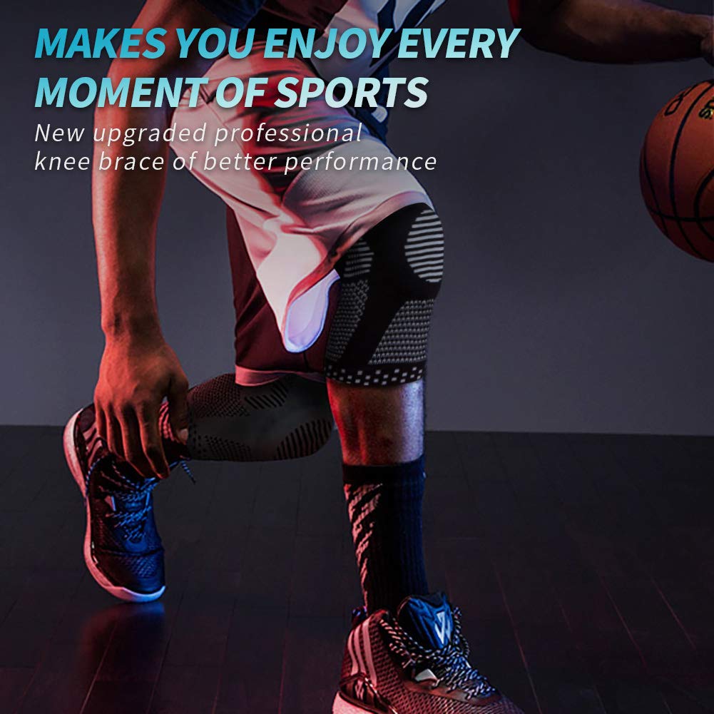 Professional Knee Brace, Compression Knee Support with Patella Gel Pad & Side Stabilizers, Medical Knee Sleeve for Pain Relief, ACL,PCL, Meniscus, Injury Recovery, Arthritis, Sports, Workout...