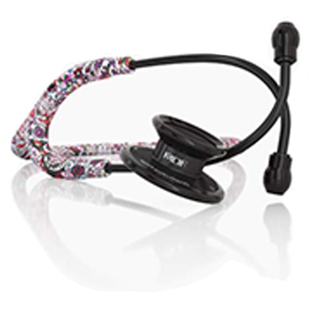 MDF Instruments MD One Premium Stainless Steel Dual Head Stethoscope, Adult, Black Tube, Black Chestpieces-Headset, MDF777BO