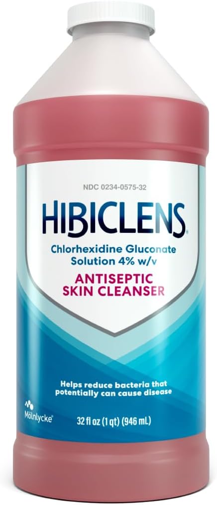 Antimicrobial & Antiseptic Skin Cleanser – 32 oz – Home & Hospital – 4% CHG