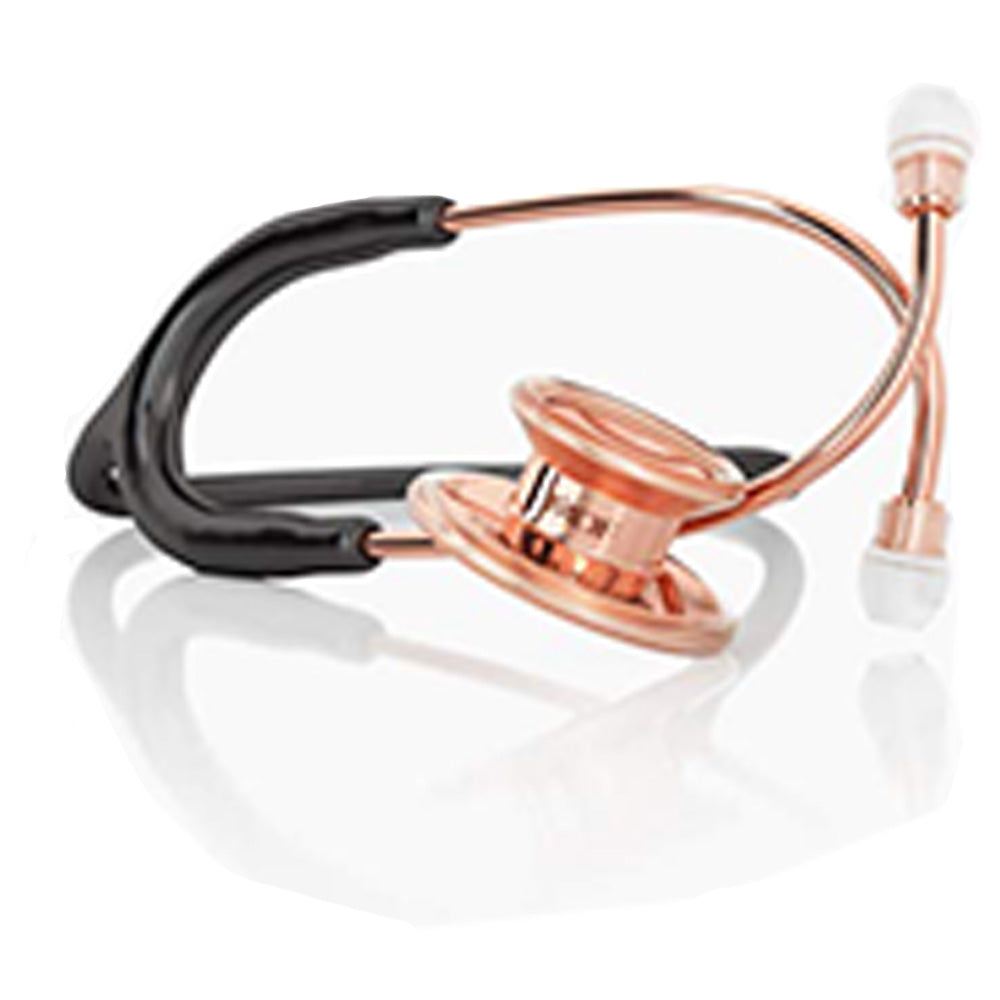 MDF Instruments MD One Premium Stainless Steel Dual Head Stethoscope, Adult, Black Tube, Black Chestpieces-Headset, MDF777BO