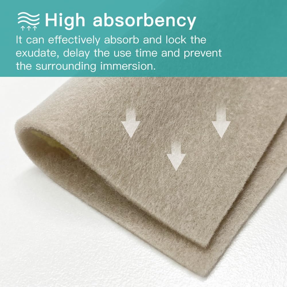 Dimora Enhanced Silver Calcium Alginate Wound Dressing, Antibacterial Nonstick Gauze, Highly Absorbent Sterile Pads, 4 x 4 Inch Patches, 5 Packets