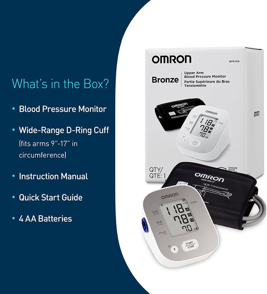Home Bronze Blood Pressure Monitor and Upper Arm Blood Pressure Cuff - #1 Brand Recommended by Doctors and Pharmacists - Clinically Validated - Application