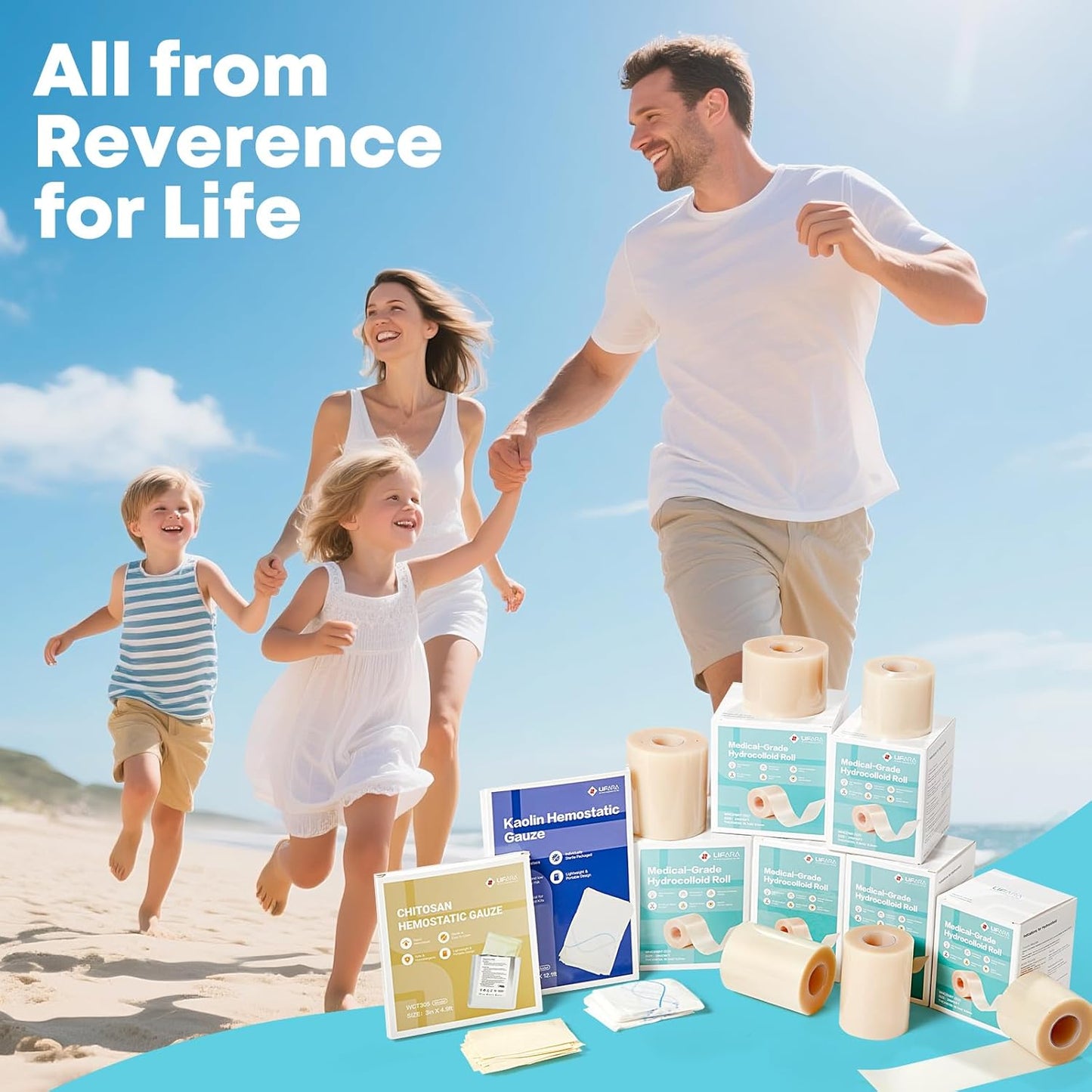 Hydrocolloid Wound Care Roll (WHC210RT) - HSA FSA Eligible 2 inches x 10 feet, 19.7 mil thickness, cut to size, extra large hydrocolloid patch bandages with