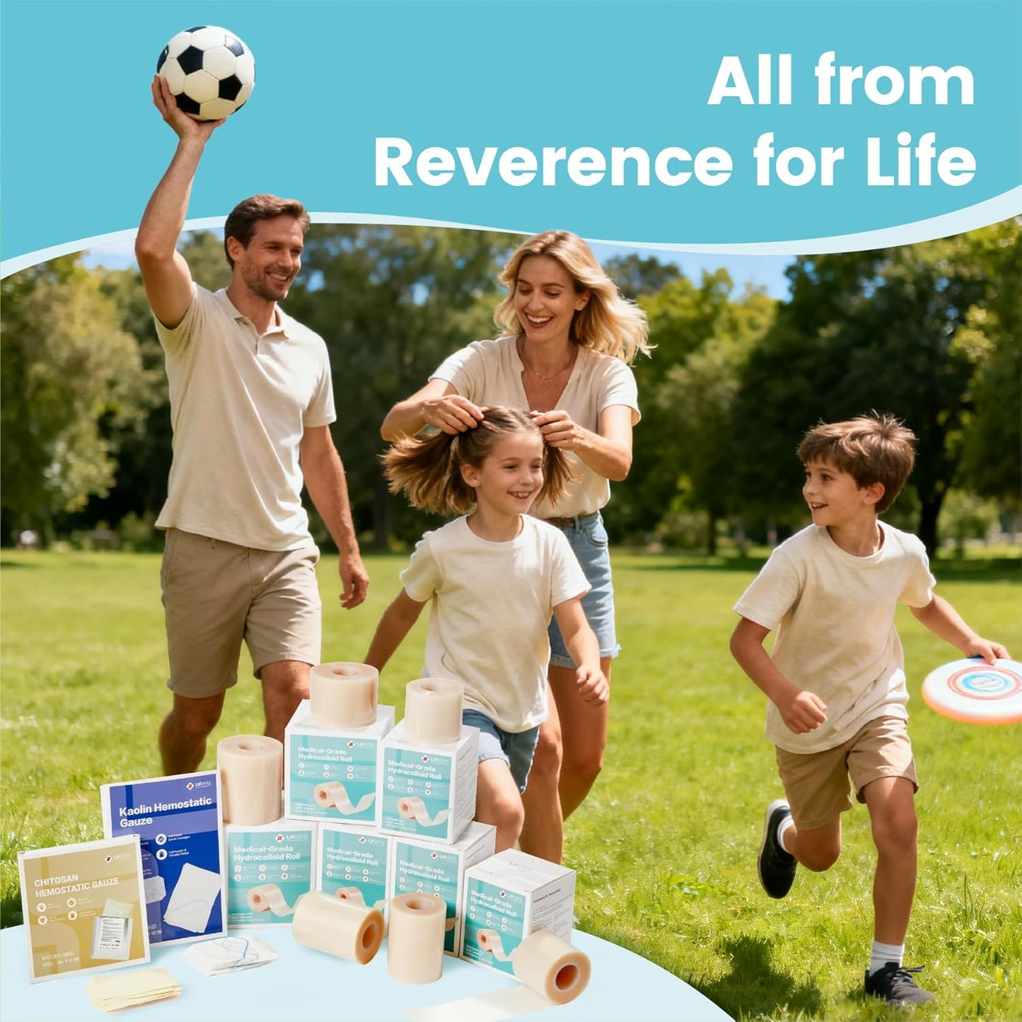 Medical grade hydrocolloid roll, sterile and cut to size, used as a wound bandage, acne patch, bandage, nose and eye patch; Flexible and waterproof, essential