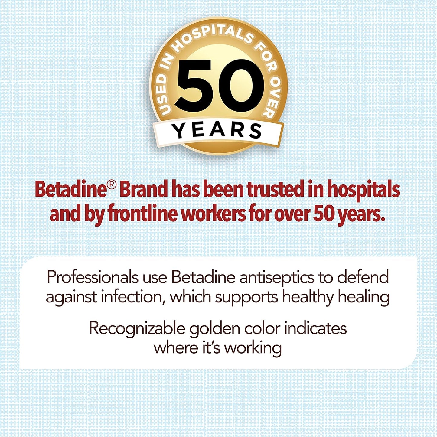 Betadine - 8 fl oz first aid solution of antiseptic povidone iodine with the promise of non-stinging (packaging may vary)