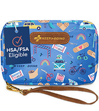 KeepGoing Travel First Aid Kit for Kids – 130 Pc. for Car, Home, Purse, Diaper Bag & Backpack with Latex-Free Bandages - Mini First Aid Kit Travel Size TSA-Approved