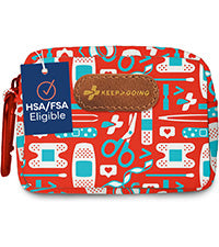 KeepGoing Travel First Aid Kit for Kids – 130 Pc. for Car, Home, Purse, Diaper Bag & Backpack with Latex-Free Bandages - Mini First Aid Kit Travel Size TSA-Approved