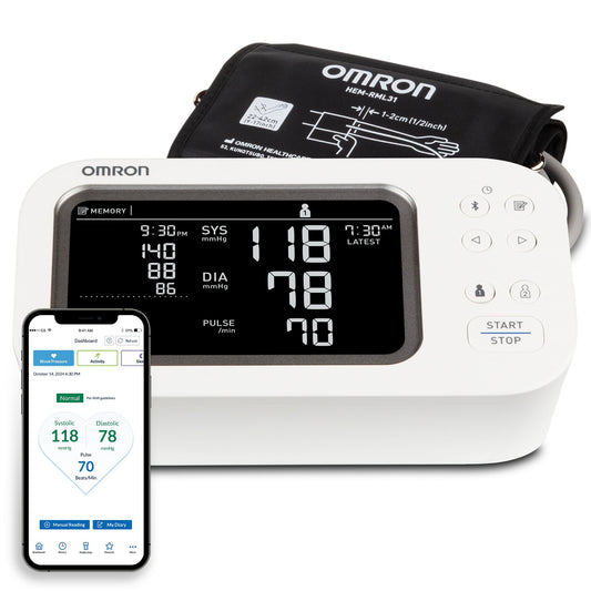 OMRON Platinum - Upper Arm Blood Pressure Monitor, Clinically Validated Blood Pressure Cuff, Uses OMRON Connect App for Free