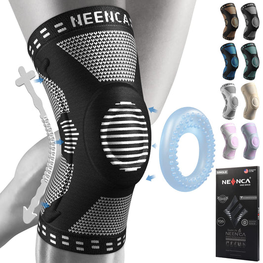 Professional Knee Brace, Compression Knee Support with Patella Gel Pad & Side Stabilizers, Medical Knee Sleeve for Pain Relief, ACL,PCL, Meniscus, Injury Recovery, Arthritis, Sports, Workout...