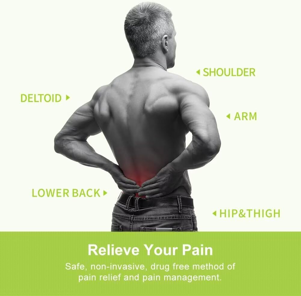 Dual Channel TENS Unit Muscle Stimulator Machine with 20 Modes, 2" and 2"x4" TENS Unit Electrode Pads