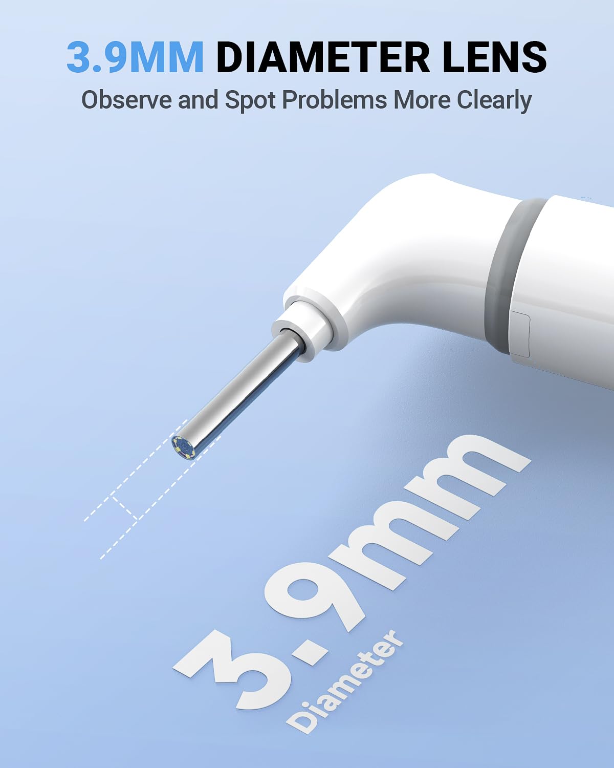 ScopeAround Otoscope with Light, Otoscope Camera w/Dual View, 720pHD WiFi Ear Scope w/ 6 LED Lights, Ear Camera 3.9mm Lens for Kids & Adults, Ear Scope Compatible w/Android & iPhone