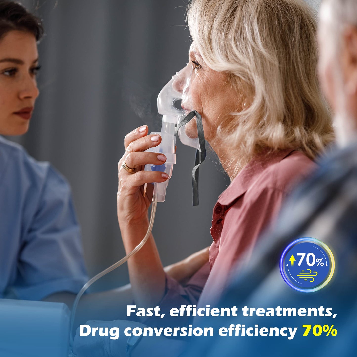 Smart Digital Display Nebulizer Machine for Adults and Kids, Compression Nebulizer for Breathing Treatment, Jet Nebulizer with Timing Function for Home Hailie Sensor NF0109