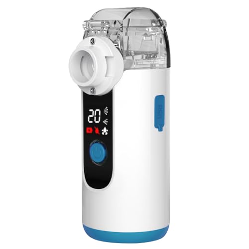 Hand-held Nebulizer for Respiratory System, Portable Nebulizer with Self-Clean Mode, Rechargeable Nebulizer for Home Office Travel
