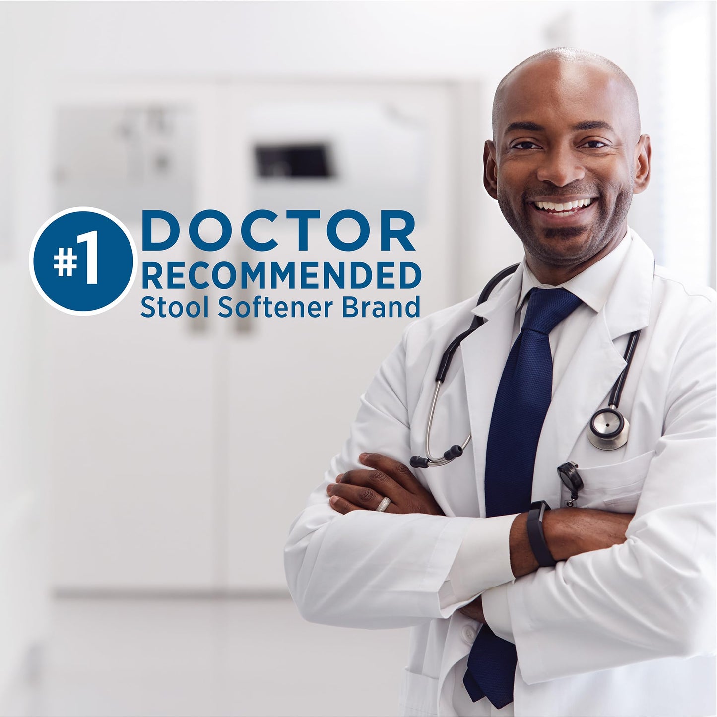 Colace Stool Softener 100 mg, 100 Capsules, Constipation Relief, Docusate Sodium, Gentle Docusate, Stimulant-Free, Regular Strength, #1 Doctor Recommended Stool Softener Brand