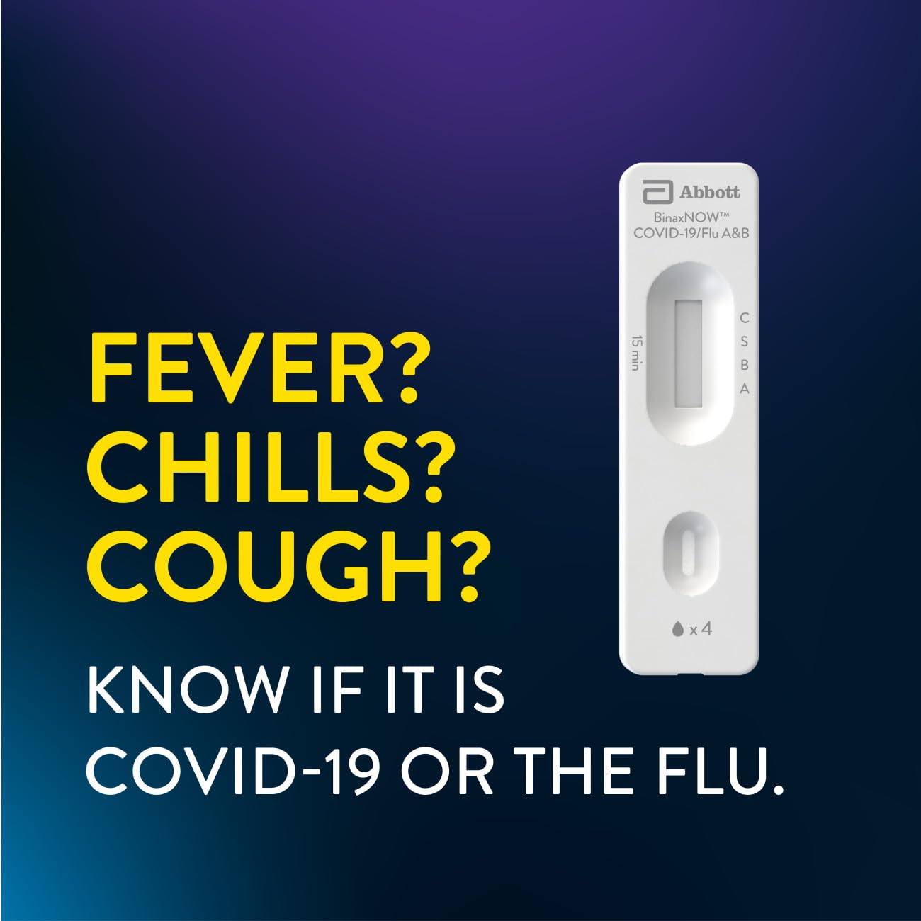 BinaxNOW™ COVID-19/Flu A&B Combo Self Test, Reliable COVID/Flu Home Test With 15 Minute Results, 4 Tests