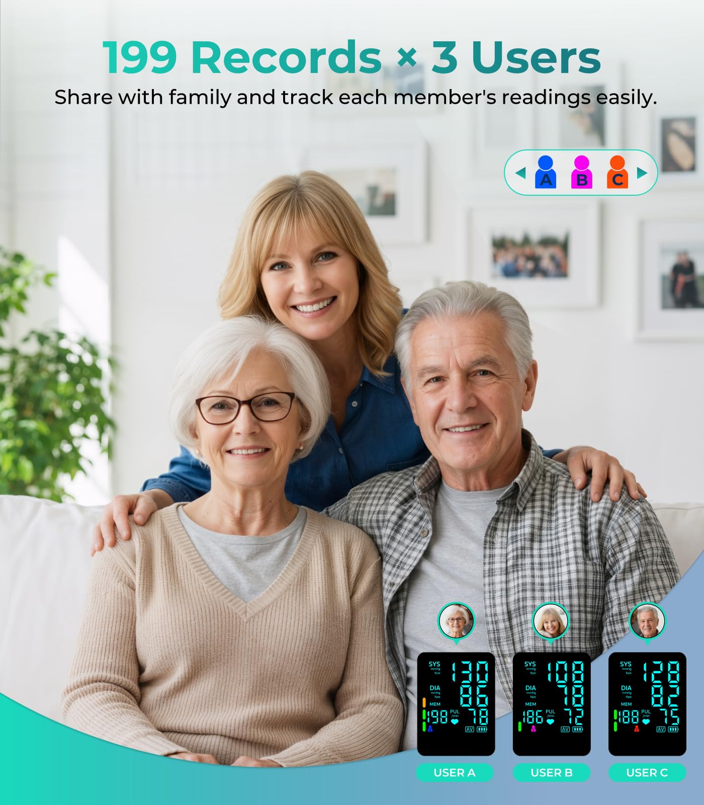 Blood Pressure Monitor, Automatic Upper Arm Blood Pressure Monitors for Home Use, 2 Blood Pressure Machine Fists (9-17 Inch and 13-21 Inch