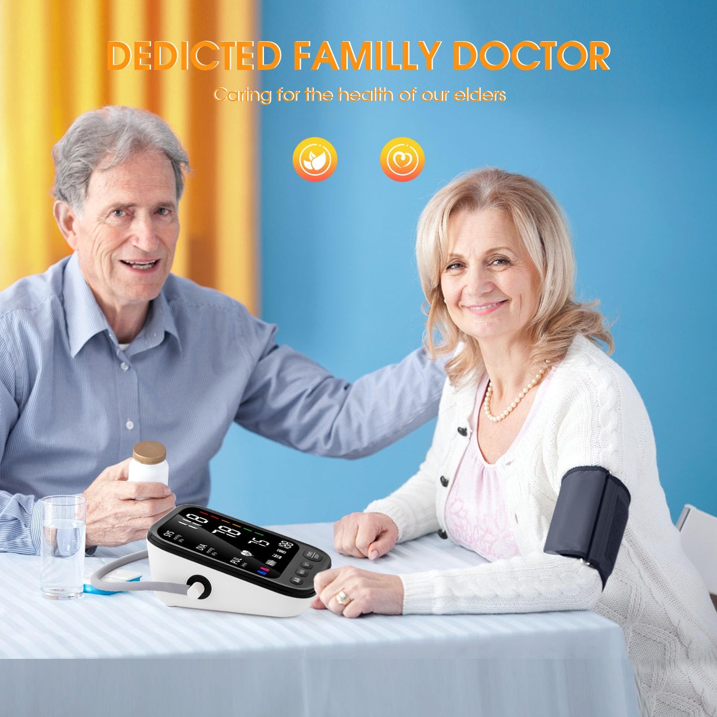 Blood Pressure Machine, Automatic Upper Arm Blood Pressure Monitor with 2 x 199 Reading, 4.5 Inch Large Backlit Display, 9 to 17 Inch Adjustable Large Cuff, Home Arrhythmia and Hypertension Detecto