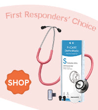 FriCARE Dual Head Stethoscope - Stethoscopes for Nurses, Medical Nursing Students, Paramedics/EMT/LVN/VNA Backup Estetoscopio, Smooth Emerald Green Tube, Stainless Steel Chestpiece