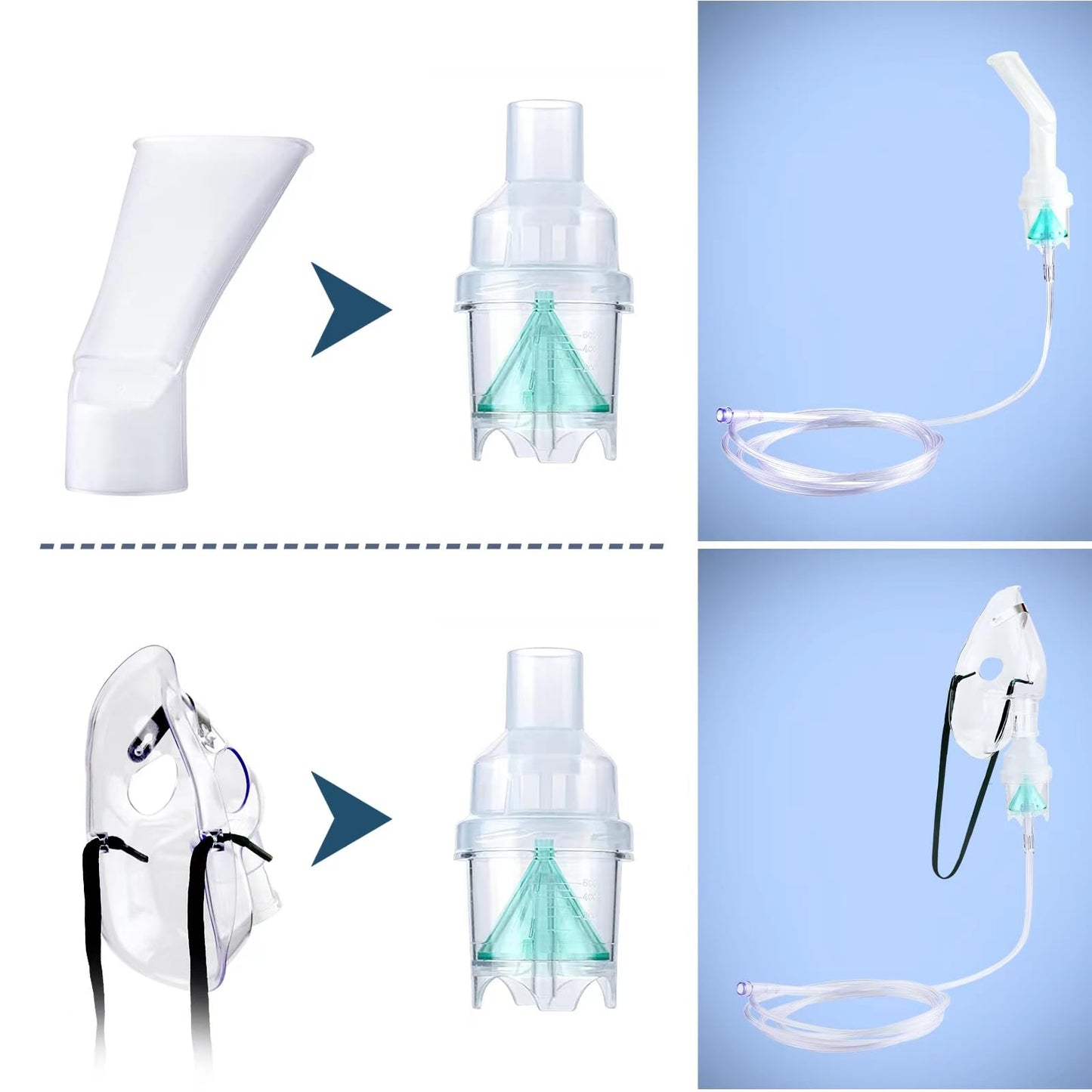 2 Packs Nebulizer Replacement Kit for Adults