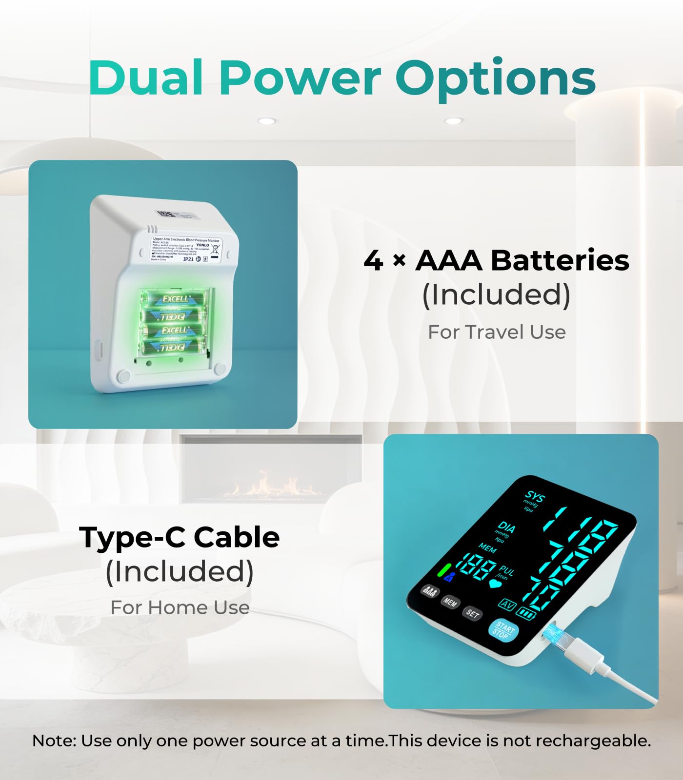 Blood Pressure Monitor, Automatic Upper Arm Blood Pressure Monitors for Home Use, 2 Blood Pressure Machine Fists (9-17 Inch and 13-21 Inch