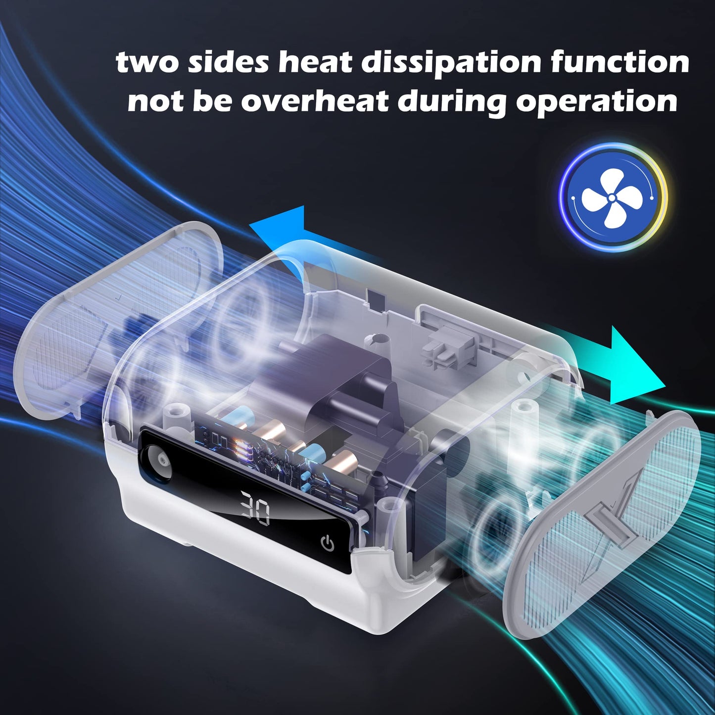 Smart Digital Display Nebulizer Machine for Adults and Kids, Compression Nebulizer for Breathing Treatment, Jet Nebulizer with Timing Function for Home Hailie Sensor NF0109