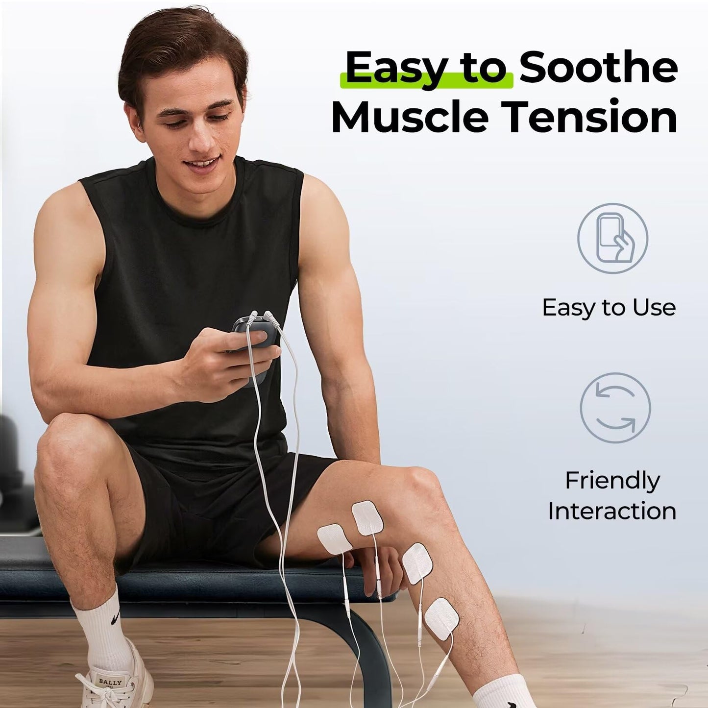 3-in-1 TENS Unit Muscle Stimulator, EMS Massage Machine with 40 Intensities for Gradual Shoulder, Sciatica, Back Pain Relief, 24 Modes Rechargeable Electronic Pulse Massager with 12 TENS Pads