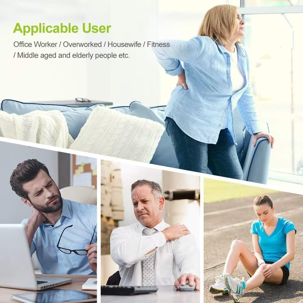 Dual Channel TENS Unit Muscle Stimulator Machine with 20 Modes, 2" and 2"x4" TENS Unit Electrode Pads