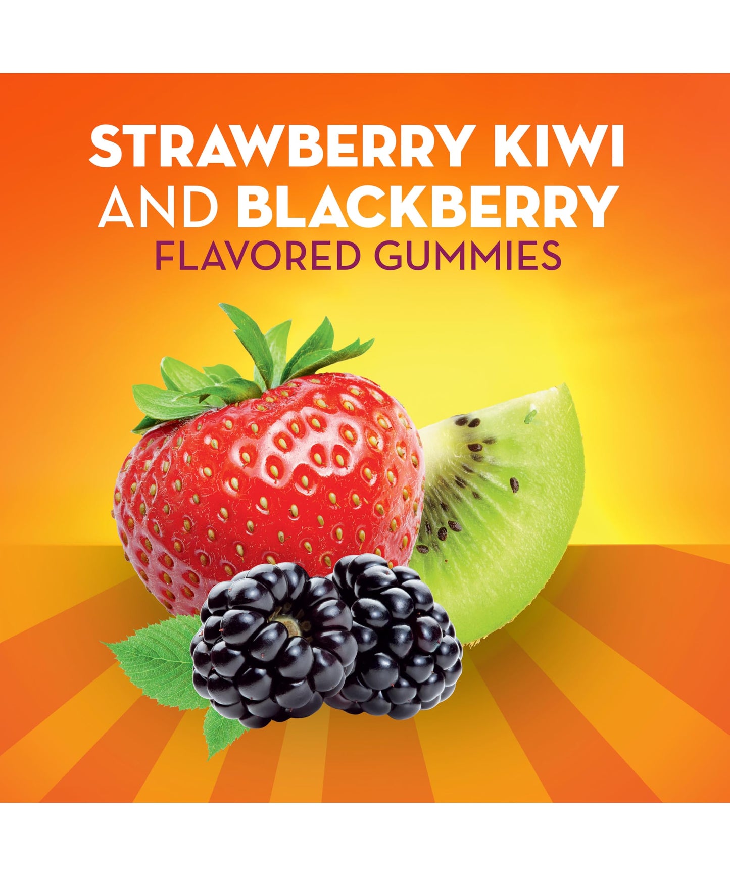 Metamucil Fiber Gummies for Adults with Probiotics for Bloating Relief, No Sugar Added Strawberry Kiwi BlackBerry Flavors, 5g Prebiotic Plant Based Fiber Supplement Blend, 90 Count