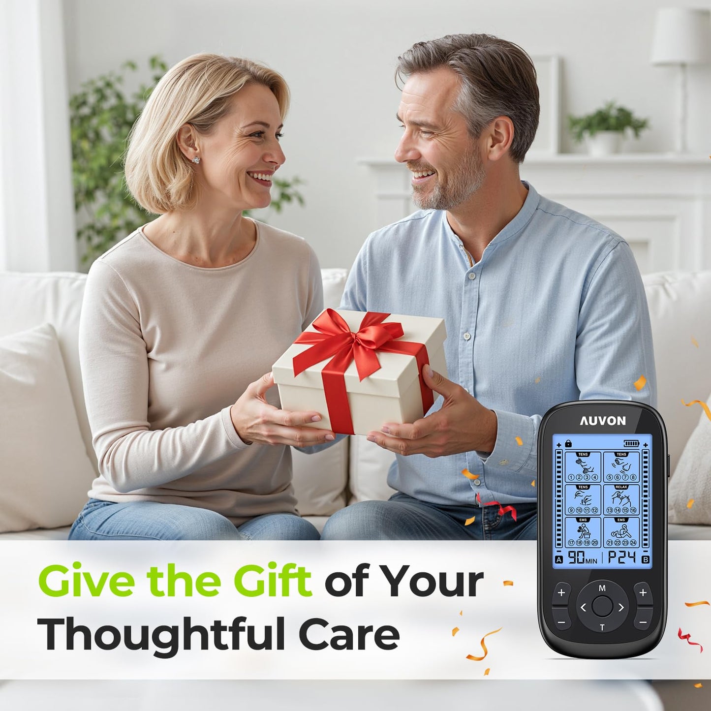 3-in-1 TENS Unit Muscle Stimulator, EMS Massage Machine with 40 Intensities for Gradual Shoulder, Sciatica, Back Pain Relief, 24 Modes Rechargeable Electronic Pulse Massager with 12 TENS Pads